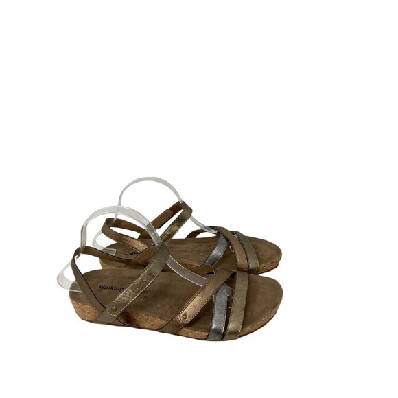 Walking Cradles Sandals Women's Size 11 Wide Pool Metallic Multi Cork - Picture 1 of 12